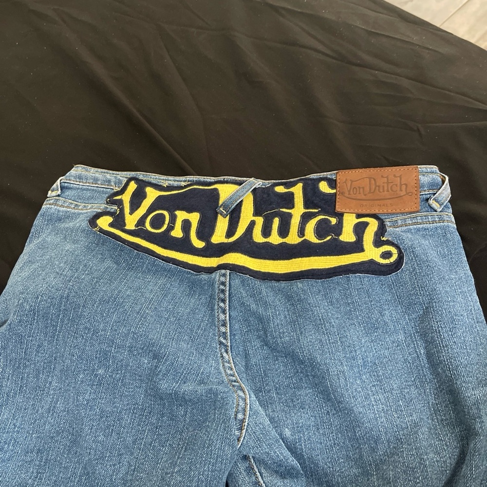 Von Dutch Blue Women Jeans , Low Rise , Wide Legged Y2K Vintage